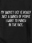 T-shirt Ma liste de personnes que je veux frapper au visage