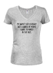 My bucket list of people I want to punch in the face Juniors V Neck T-Shirt