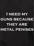 T-shirt Mes armes sont des pénis en métal