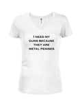 T-shirt Mes armes sont des pénis en métal