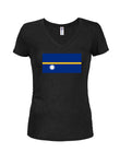 Nauruan Flag Juniors V Neck T-Shirt