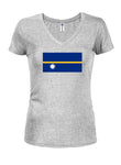 Nauruan Flag Juniors V Neck T-Shirt