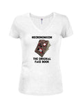 Necronomicon le T-shirt original à col en V pour juniors Face Book