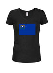 Nevada State Flag Juniors V Neck T-Shirt