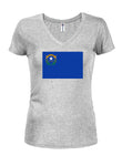 Nevada State Flag Juniors V Neck T-Shirt