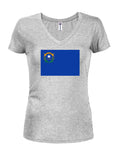 Nevada State Flag Juniors V Neck T-Shirt