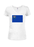 Nevada State Flag Juniors V Neck T-Shirt