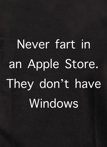 Ne jamais péter dans un Apple Store T-shirt enfant
