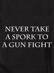 Never take a spork to a gun fight Kids T-Shirt