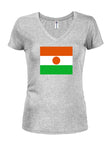 Nigerien Flag Juniors V Neck T-Shirt