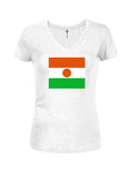 Nigerien Flag Juniors V Neck T-Shirt