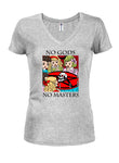 No Gods No Masters Juniors V Neck T-Shirt