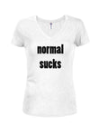 Normal Sucks T-shirt col en V pour juniors