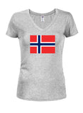 Norwegian Flag Juniors V Neck T-Shirt