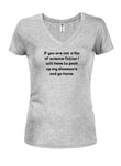 Not a fan of science fiction Juniors V Neck T-Shirt