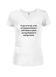 Not a fan of science fiction Juniors V Neck T-Shirt