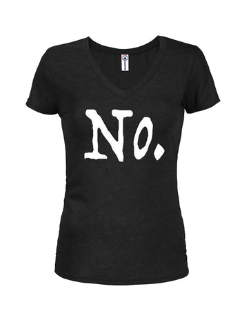 No Juniors V Neck T-Shirt