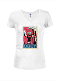 Obey Robot Juniors V Neck T-Shirt