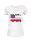 One Nation Under God - Camiseta con cuello en V para jóvenes