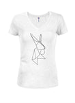 Origami Bunny T-shirt col en V pour juniors