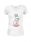 PEACE WAS NEVER AN OPTION Juniors V Neck T-Shirt