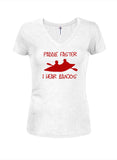 Paddle Faster I Hear Banjos Juniors T-shirt col en V