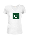 T-shirt à col en V pour juniors avec drapeau pakistanais