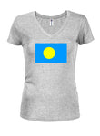 Palauan Flag Juniors V Neck T-Shirt