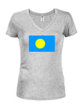 Palauan Flag Juniors V Neck T-Shirt