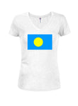 Palauan Flag Juniors V Neck T-Shirt