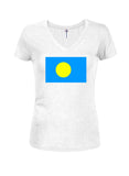 Palauan Flag Juniors V Neck T-Shirt