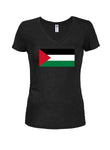 Palestinian Flag Juniors V Neck T-Shirt