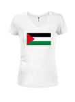 Palestinian Flag Juniors V Neck T-Shirt