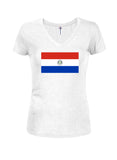 Paraguayan Flag Juniors V Neck T-Shirt