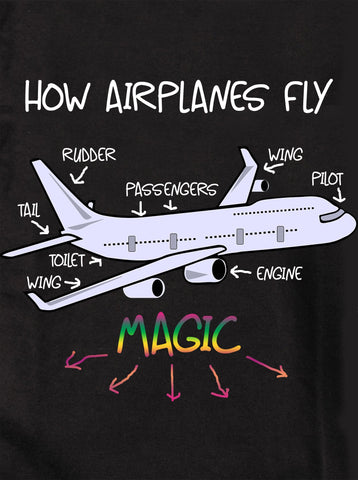 How Airplanes Fly Kids T-Shirt