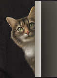 Camiseta de gato mirando a escondidas