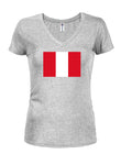 Peruvian Flag Juniors V Neck T-Shirt