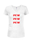 Pew. Pew. Pew Juniors V Neck T-Shirt