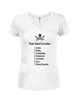 Camiseta del plan de estudios de la escuela pirata