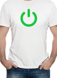 Camiseta con símbolo de encendido