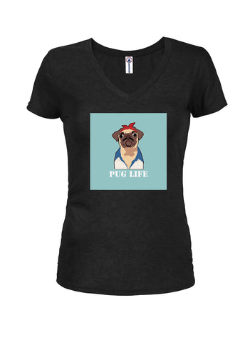 Pug Life Juniors V Neck T-Shirt
