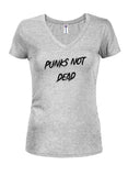 Punks Not Dead Juniors V Neck T-Shirt
