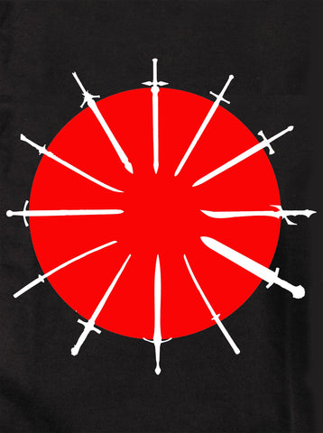 Cercle rouge d'épées T-shirt enfant
