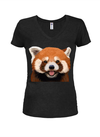 Red Panda Juniors V Neck T-Shirt