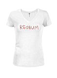 Redrum Juniors V Neck T-Shirt