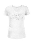 Remember in Twilight when Bella had to choose Juniors V Neck T-Shirt