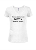 Remember when NFT’s were a thing? Juniors V Neck T-Shirt