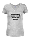 Remember when memes were all just cute dogs and shit? Juniors V Neck T-Shirt