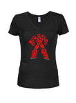 Robot Stand Ready Juniors V Neck T-Shirt