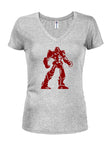 Robot Standing Ready - Camiseta con cuello en V para jóvenes